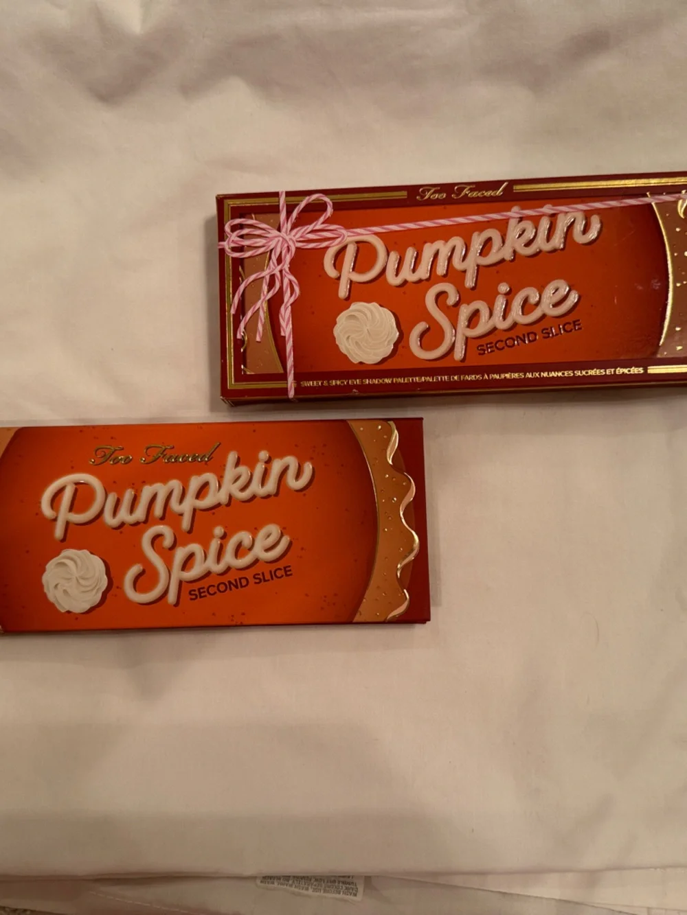 Too Faced Pumpkin Spice Eyeshadow Palette - Orange and Gold Packaging